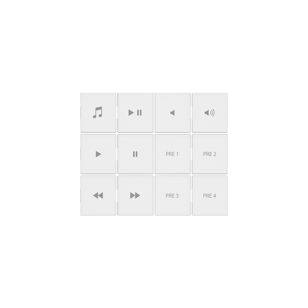 Audio Button Kit for Keypad, White