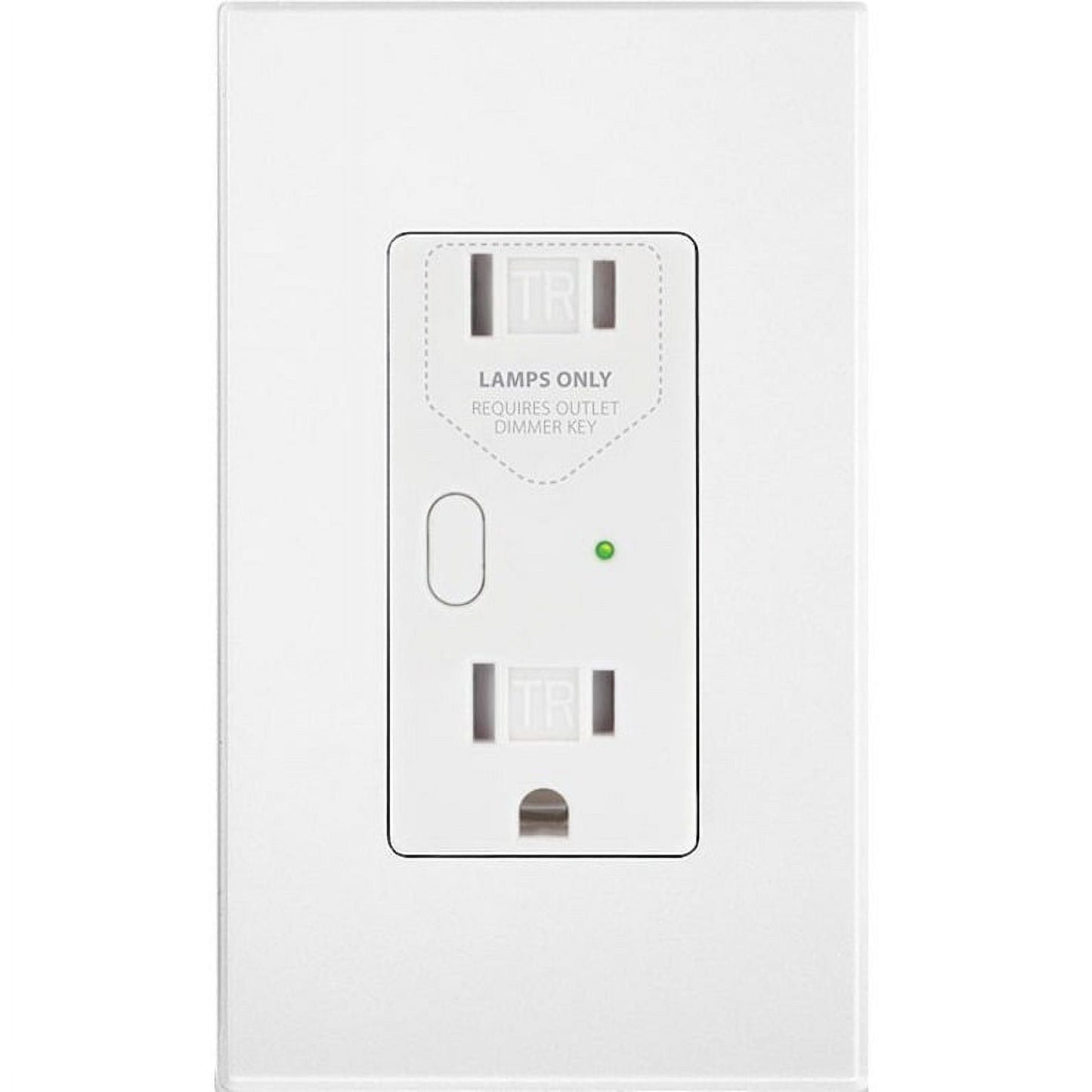 White Insteon Smart Dimmer Outlet