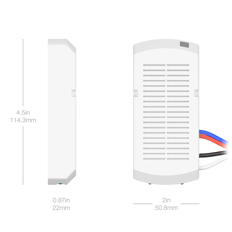 Smart Ceiling Fan and Light Controller Dimensions