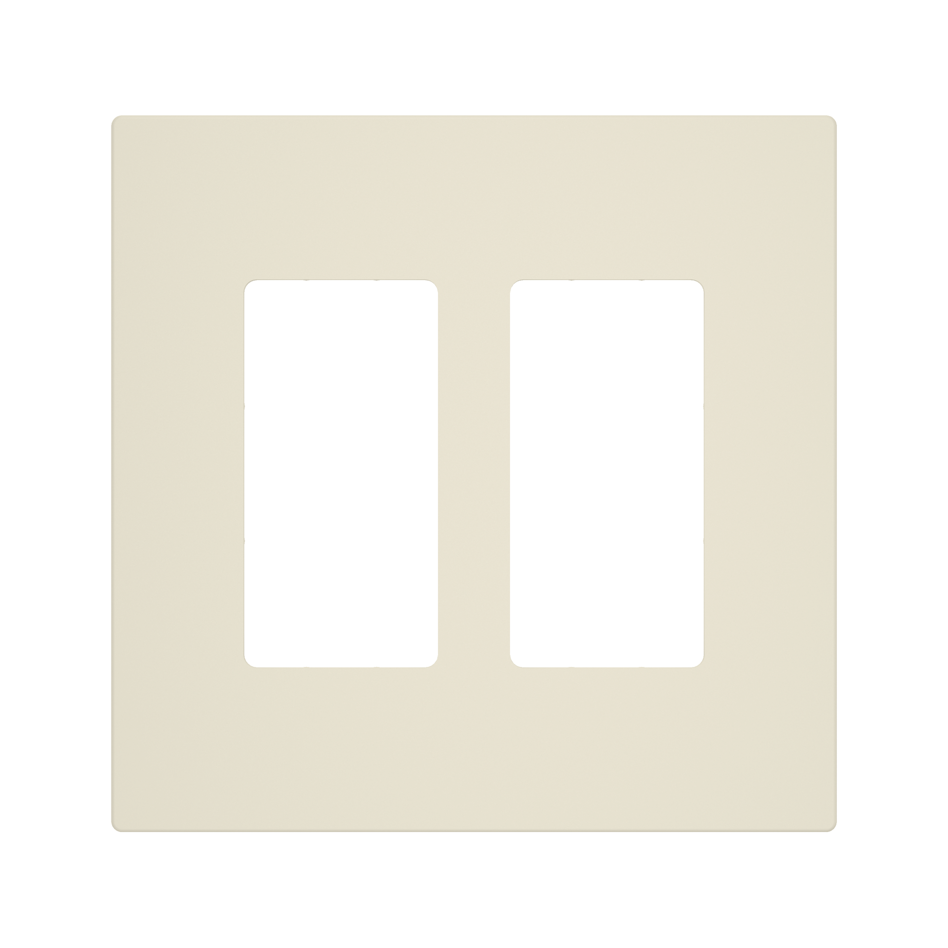 Almond 2 Gang Screwless Wall Plates